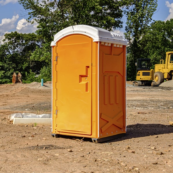 how often are the porta potties cleaned and serviced during a rental period in La France